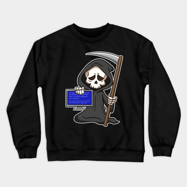 Blue screen of death Crewneck Sweatshirt by stephen0c